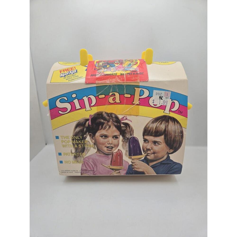 Vintage Kool-Aid Sip-a-Pop Frozen Popsicle Maker 1980s Straw Halloween Kmart